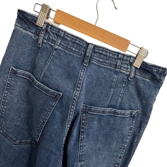 Express Slim Flare Super High Rise Denim Perfect Stretch Jeans 10L NWT - Picture 4 of 7